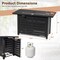 Black 42" Rectangular Propane Fire Pit Table 60000 BTU Outdoor Fire Table